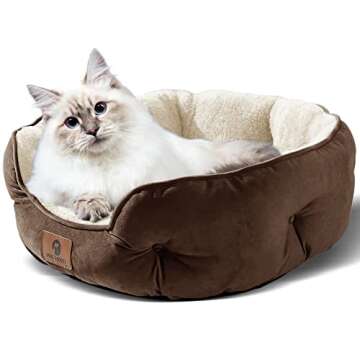 Asvin Small Dog Bed for Small Dogs, Cat Beds for Indoor Cats, Pet Bed for Puppy and Kitty, Extra Sof...
