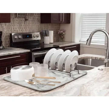 Highly Absorbent Microfiber Dish Drying Mat XL for Kitchen