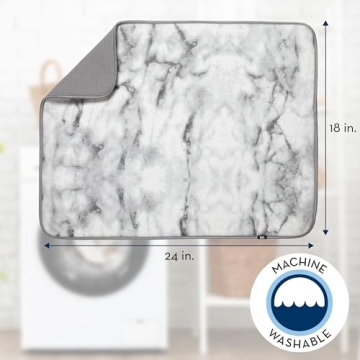 Highly Absorbent Microfiber Dish Drying Mat XL for Kitchen