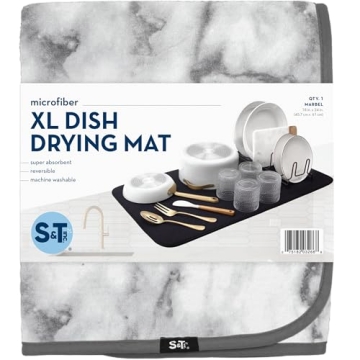 Highly Absorbent Microfiber Dish Drying Mat XL for Kitchen