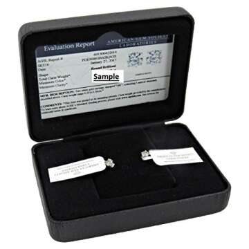 Amanda Rose Collection AGS Certified 1ct TW Round REAL Diamond Stud Earrings for Women in 14K White Gold with Screw Backs