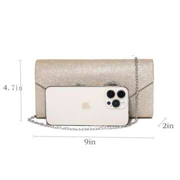 MUDUO Sparkly Bow Clutch Evening Bag for Women