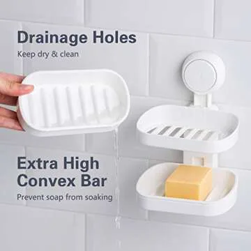 TAILI Double Layer Soap Dish - Perfect for Shower and Kitchen