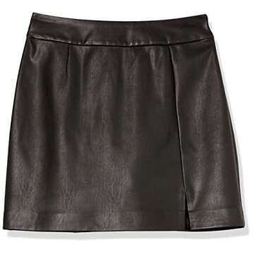 The Drop Women's Aiden Vegan Leather Mini Skirt, Black, XS