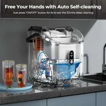 ZAFRO Nugget Ice Maker 35.5Lbs/24Hrs Portable Ice Maker
