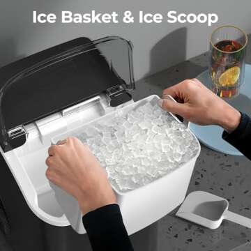 ZAFRO Nugget Ice Maker 35.5Lbs/24Hrs Portable Ice Maker