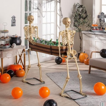 Morris Costumes 5ft Skeleton Duo Coffin - Halloween Essential