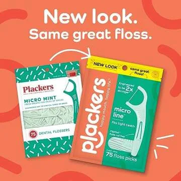 Plackers Dental Floss Picks with Fresh Mint Flavor, 36 Count