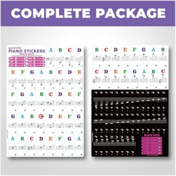 Liquid Stands Piano Note Stickers for Easy Learning