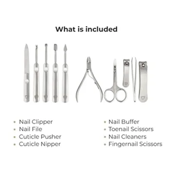 Leovard Luxury Nail Grooming Kit | 10-Piece Leather Set