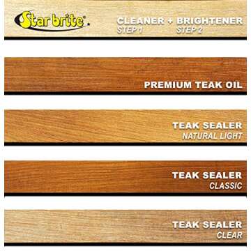 STAR BRITE Premium Golden Teak Oil - Ultimate Sealer, Preserver & Finish for Outdoor Teak & Fine Woo...