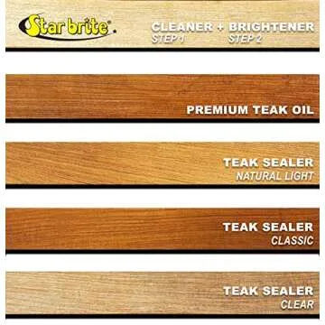 STAR BRITE Premium Golden Teak Oil - Ultimate Sealer, Preserver & Finish for Outdoor Teak & Fine Woo...