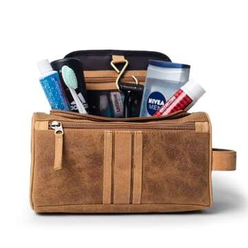 Nolita Handmade Buffalo Leather Travel Dopp Kit