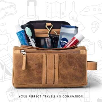 Nolita Handmade Buffalo Leather Travel Dopp Kit