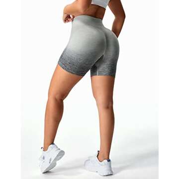 YEOREO Women Intensify Athletic Shorts Seamless Scrunch Workout Shorts High Waisted Active Gym Yoga ...