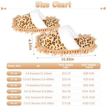 Whiidoom Microfiber Mop Slippers House Floor Dusting Slippers for Kitchen Office (Women 7-9/Men 5-7)
