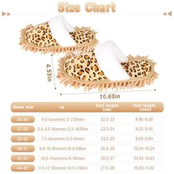 Whiidoom Microfiber Mop Slippers House Floor Dusting Slippers for Kitchen Office (Women 7-9/Men 5-7)