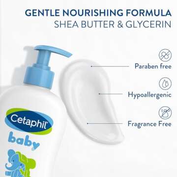 Cetaphil Baby Daily Lotion with Organic Calendula, 13.5 Fl oz, Vitamin E, Sweet Almond & Sunflower Oils, Mineral Oil Free, Paraben Free, Dermatologist Tested, Clinically Proven for Sensitive Skin