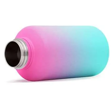 Simple Modern Water Bottle Reusable Summit Wide Mouth Stainless Steel Thermos Flask, 40oz Handle Lid, Ombre: Sorbet