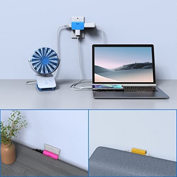 ETwinCoo 3 Way Flat Wall Outlet Extender for Space Savings