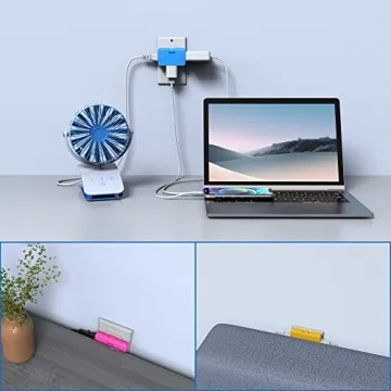 ETwinCoo 3 Way Flat Wall Outlet Extender for Space Savings