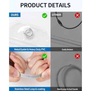 NTONPOWER 6 Pack Cruise Luggage Tags, Cruise Lanyard for Carnival, NCL, Princess, MSC Cruise Ships, Clear Plastic Luggage Tags with Zip Seal and Steel Loops, Cruise Essentials for 2023-2024