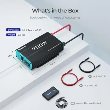 Renogy 700W Pure Sine Wave Inverter for Home RV Travel