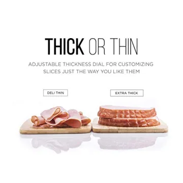 Chefman Electric Deli Slicer Adjustable Stainless Steel Blades