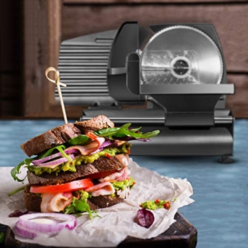 Chefman Electric Deli Slicer Adjustable Stainless Steel Blades