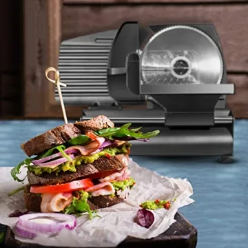 Chefman Electric Deli Slicer Adjustable Stainless Steel Blades