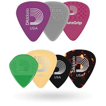 D'Addario Accessories Assorted Guitar Picks, Medium,7 Pack