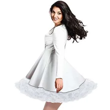 JUISEE Women's Ruffled Tulle Petticoat Skirt for All Occasions
