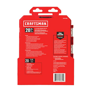 Craftsman 20-Piece Ratchet & Socket Set for Mechanics