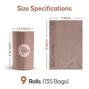 Dog Poop Bags Rolls - 135 Biodegradable Poop Bags for Dogs - Guaranteed Leak Proof, for Walking, Extra Thick unscented Bulk Dog Waste Bags Refills - Odor Proof Doggie Poop Bags for Pets