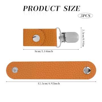 Hat Clip for Travel 3pcs Pu Leather Hat Clip,Multifunctional Duckbill Hat Clip,Hat Clip for Travel o...