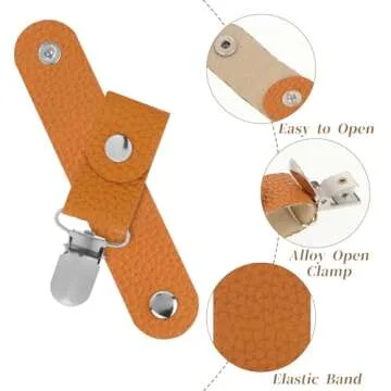 Hat Clip for Travel 3pcs Pu Leather Hat Clip,Multifunctional Duckbill Hat Clip,Hat Clip for Travel on Bag,Hat Clips for Hanging Sunglasses, Car Keys