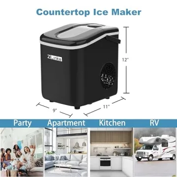 Portable Ice Maker Machine - Makes 9 Bullet Ice