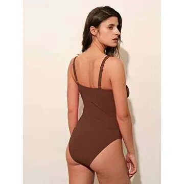 Stylish BERLOOK Floral One-Piece Tankini Swimsuit