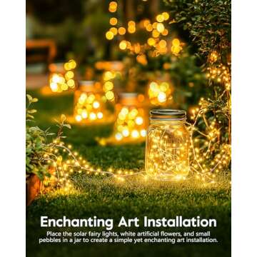 Brightown Waterproof Solar String Lights - 9.8ft 120 LEDs