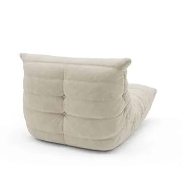 VOMXUF Sofa, Oversized Armless Fireside Chair, Soft Suede Floor Lounge Chair Lazy Sofa Accent Chair for Living Room Bedroom Salon Office