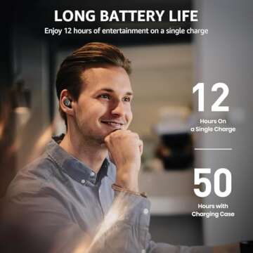TOZO T6 Wireless Earbuds with Custom Sound and 50 Hour Battery