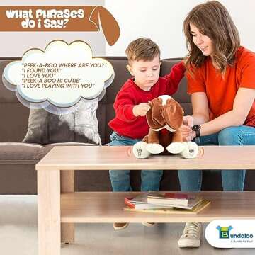 Bundaloo Animated Plush Peek A Boo Singing Dog