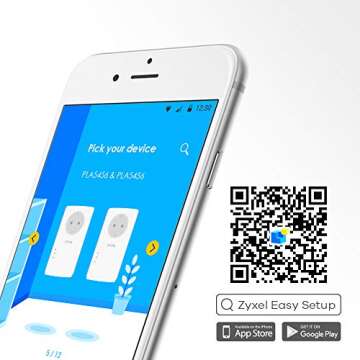 Zyxel AV2000 Powerline Ethernet Adapter Starter Kit | Pass-Thru Power | Plug & Play | MIMO | HomePlug AV2 | 2 x Gigabit Ethernet | Ideal for Smart TVs, On-Line Games, 4K Streaming | PLA5456KIT