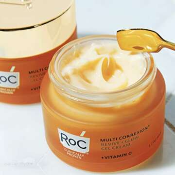 RoC Multi Correxion Revive + Glow 10% Vitamin C Blend Face Moisturizer, Anti-Aging Gel Cream for Instant Glow, Hypo-Allegenic & Oil-Free Skin Care, 1.7 Ounces (Packaging May Vary)