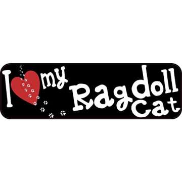 StickerTalk I Love My Ragdoll Cat Magnet: Durable Magnetic Love