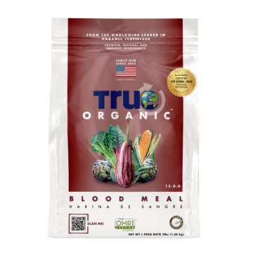 True Organic Blood Meal Granular Fertilizer 3 lbs - CDFA, OMRI Listed for Organic Gardening NPK 12-0...