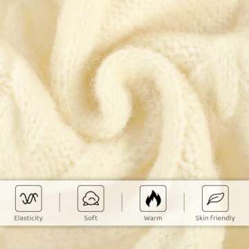 Queenmore Small Dog Pullover Sweater, Cold Weather Cable Knitwear, Classic Turtleneck Thick Warm Clo...