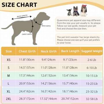 Queenmore Small Dog Pullover Sweater, Cold Weather Cable Knitwear, Classic Turtleneck Thick Warm Clothes for Chihuahua, Bulldog, Dachshund, Pug (White, X-Large)