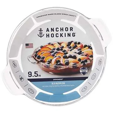 Anchor Hocking Oven Basics Glass Pie Plate