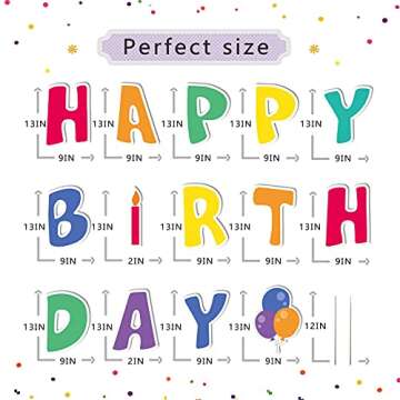 Fanboxk Happy Birthday Yard Signs with Stakes - Happy Birthday Sign for Yard for Kids & Adults - Set...